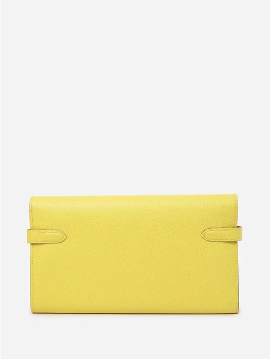 Hermes 2014 Long Kelly Wallet Epsom Yellow PHW - Picture 2 of 4